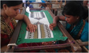 Artisan and apprentice learns embroidery work at the Ayesha Abed Foundation - Manikganj 