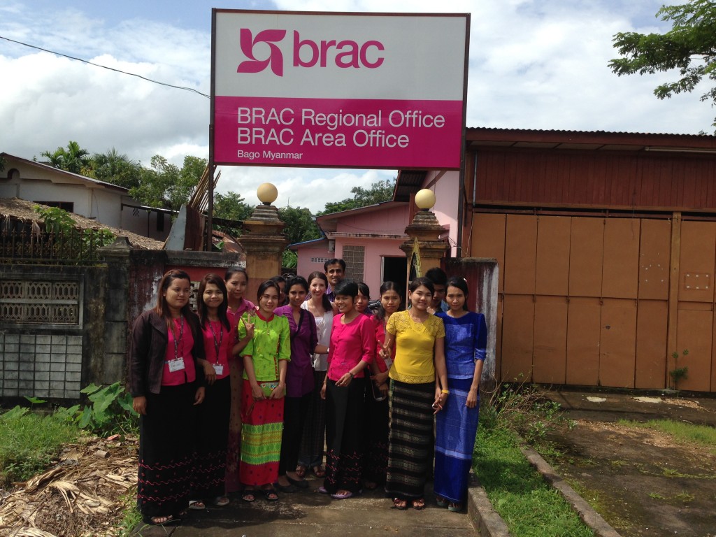 The BRAC Bago team, members of the BRAC Myanmar team, and I.