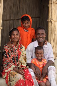 A family who received a medical treatment loan. 