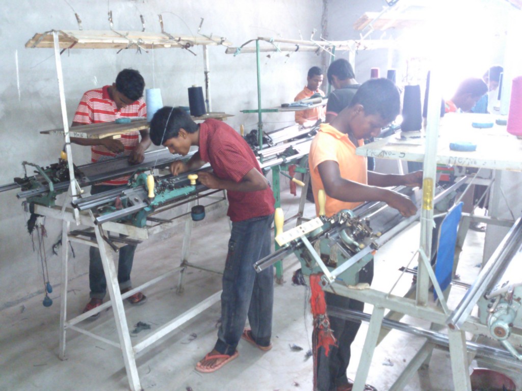 Young trainees in a training centre