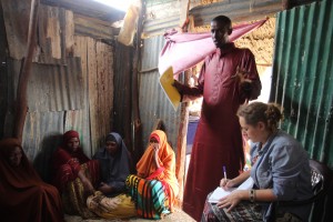 The consulting team is briefed on village savings and loan associations in Garissa, Kenya. 